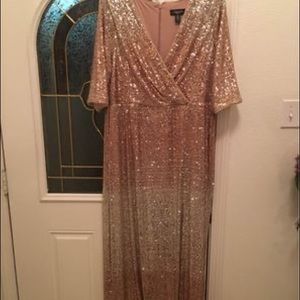 Once worn R&M Richards Rose Gold Dress